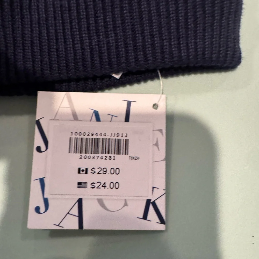 NWT Janie and Jack Baby Boy‎ Navy Cotton Knit Hat Fully Lined Classic Preppy